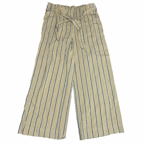 J. JILL Tall Linen Stretch Striped Paperbag Pants Size Small